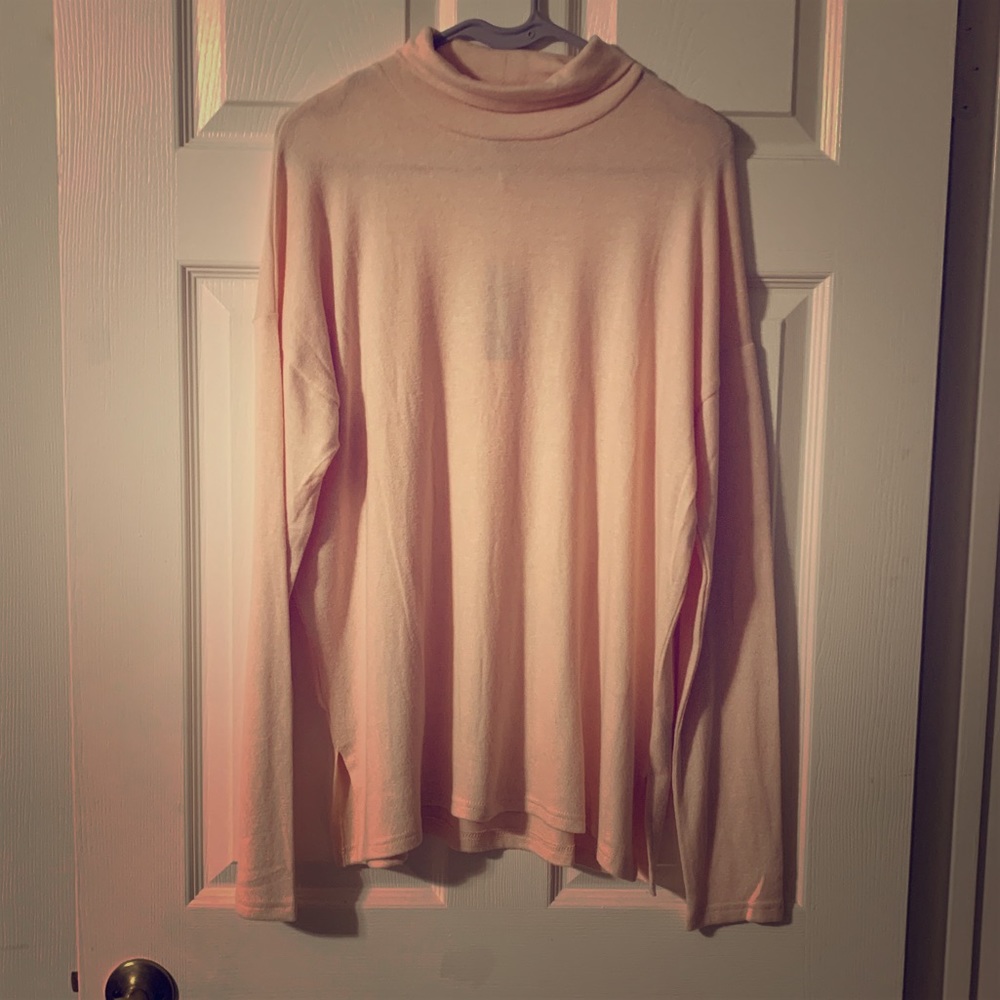 J Crew Pink Turtleneck Sweater